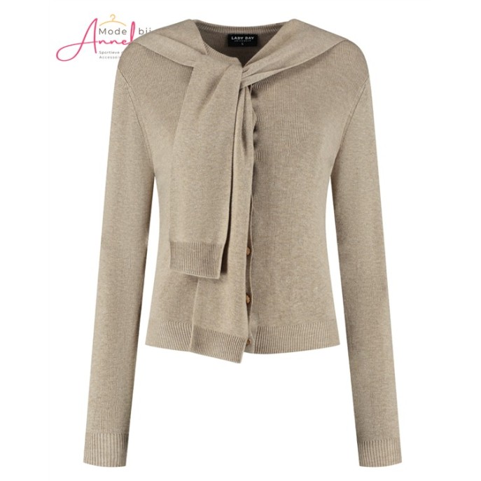Lady Day vest Jules sjaaltje Pepper Melange Lady Day vest Jules sjaaltje Pepper Melange